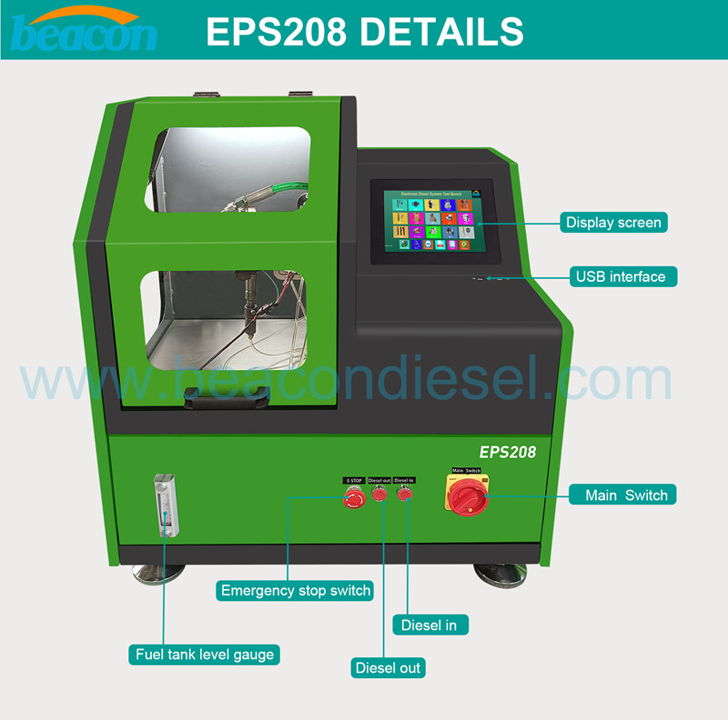 Beacon Machine Eps208 Dts208 Common Rail Diesel Injector Tester Eps205 Diesel Test Bank Stand Nts200 Dts200 Eps 205 Test Bench