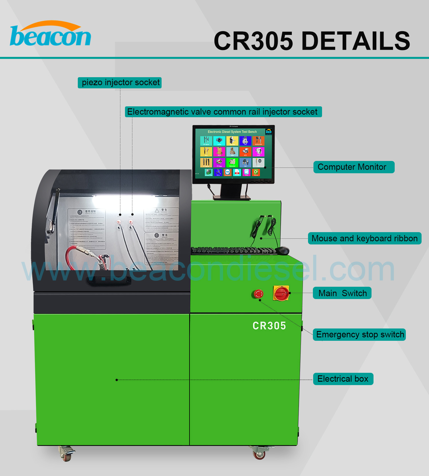 CR305 Diesel fuel common rail injector test equipment fuel injector test bench 