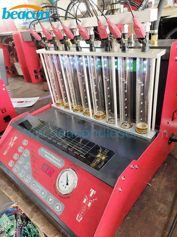 8 cylinder gasoline injector cleaning machine BC8H electronic petrol
