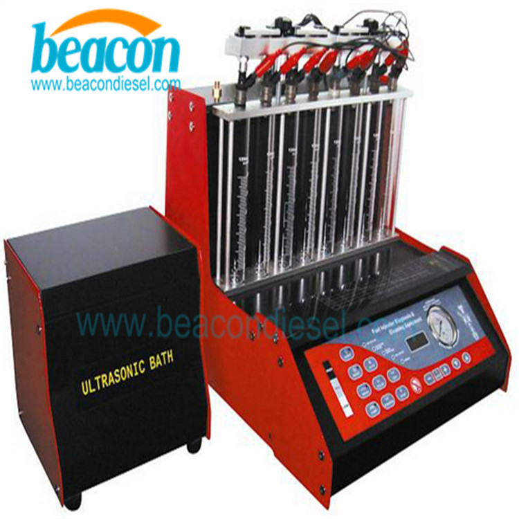 Gasoline fuel injector nozzle test bench BC-8H 8 cylinder petrol injector tester and cleaning machine