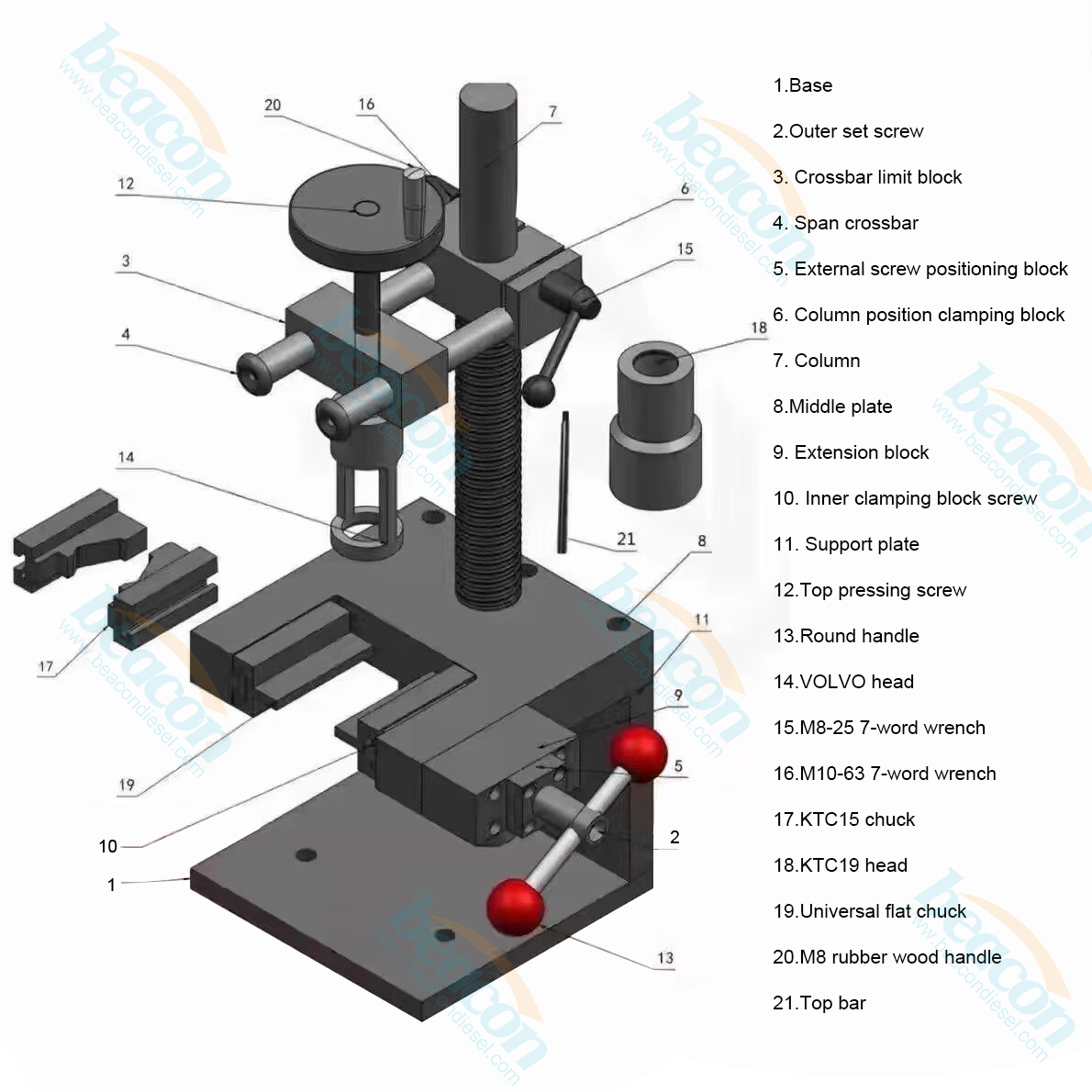 Universal Diesel Common Rail Fuel Injectors Removable Rack Vise Assembling Disassembly Stands Holder Repair Tool Kits G386