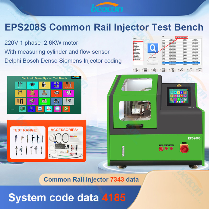 Auto electronics EPS208S common rail injector rebuild diesel engine testing equipment flow test bench