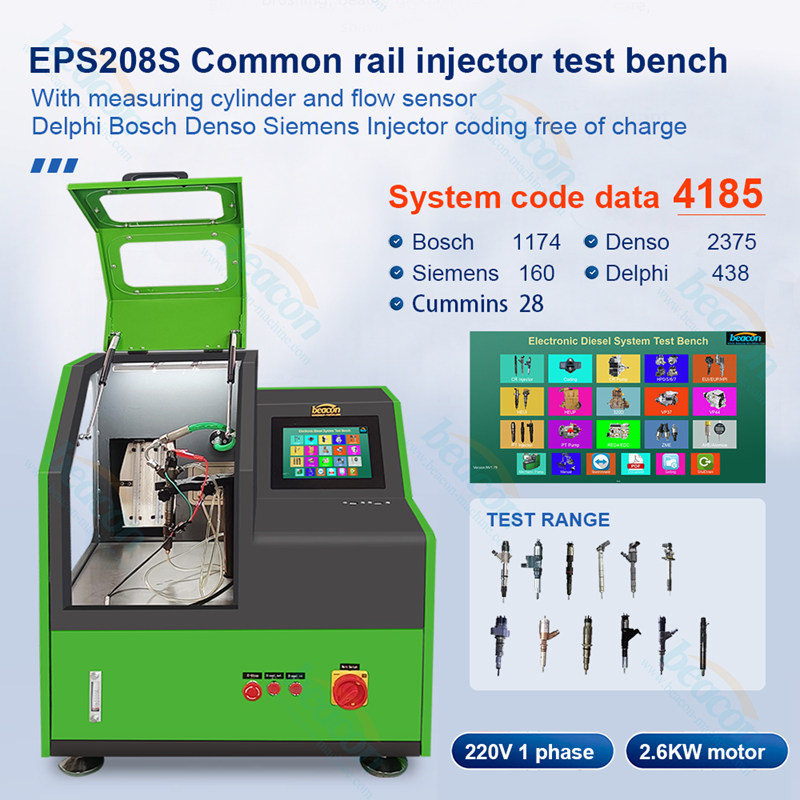 Auto electronics EPS208S common rail injector rebuild diesel engine testing equipment flow test bench