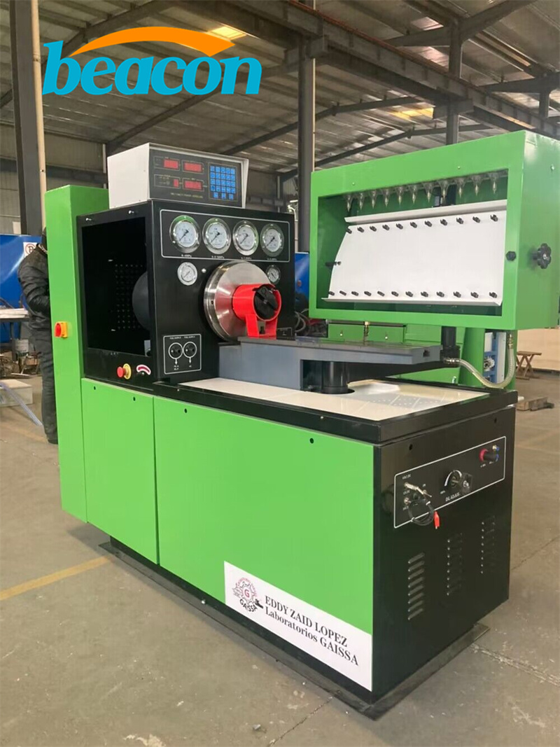 Mexican customer received the CR708 common rail fuel injection pump test bench and the 12PSB diesel fuel injection pump test bench provided by Beacon company