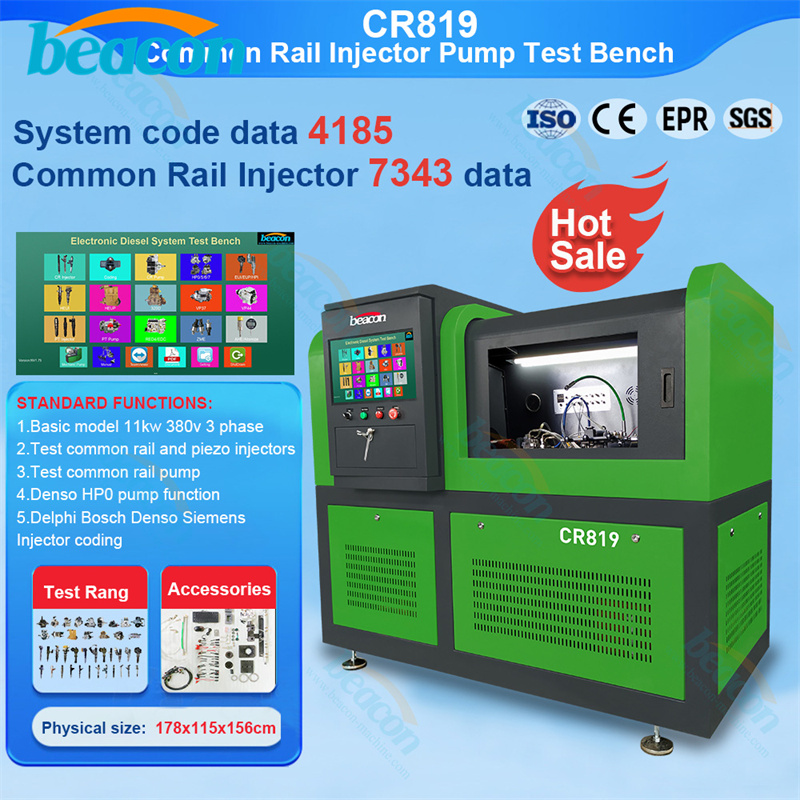 CR819 CR906 EUI EUP HEUI injector coding test bench high pressure common rail injector pump test stand diesel pump test bench