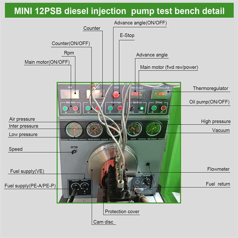 MINI12PSB-H 8 cylinder Diesel Fuel Injection Pump Test Bench