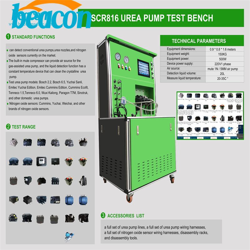 Newest Automotive urea pump tester scr802 nox sensor scr801 urea pump test bench touch screen urea pump testing equipment scr816