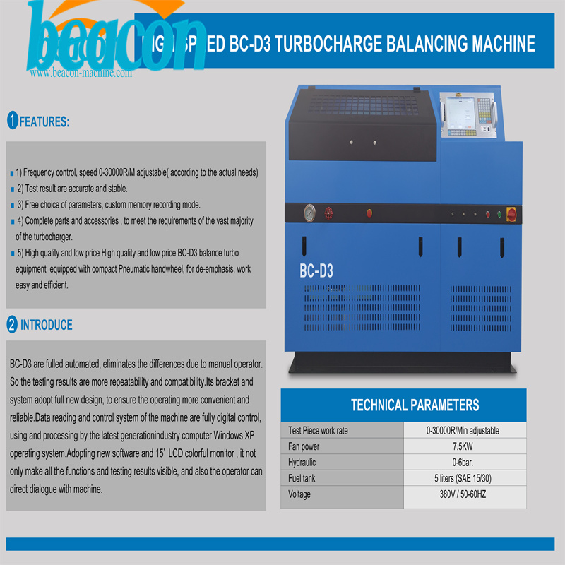Turbo Repair Machine BC-D3 Car Turbo Dynamic Turbocharger Balancing Equipment Turbo Dynamic Balancing Machine