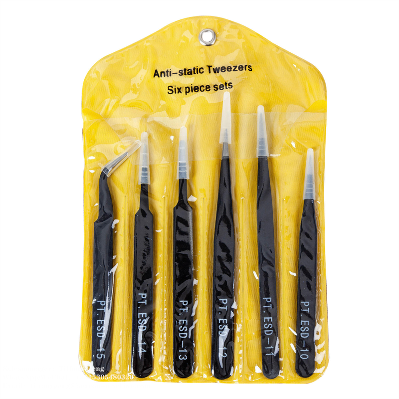 Anti-static ESD Stainless Steel Tweezers Maintenance Tools Industrial Precision Curved Straight Tweezers Repair Tools