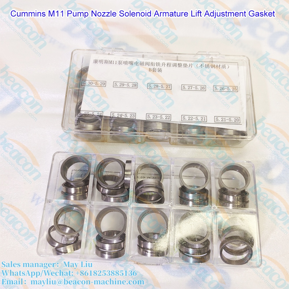 Adjustment Spacer and Adjustment Gaskets AB Kit for Cummins Injectors 