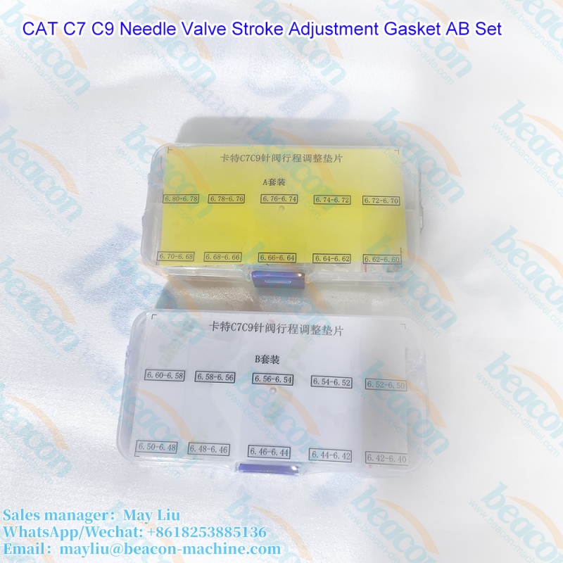 Injector nozzle valve lift adjustment shims for CAT C7 C9 C-9 injectors