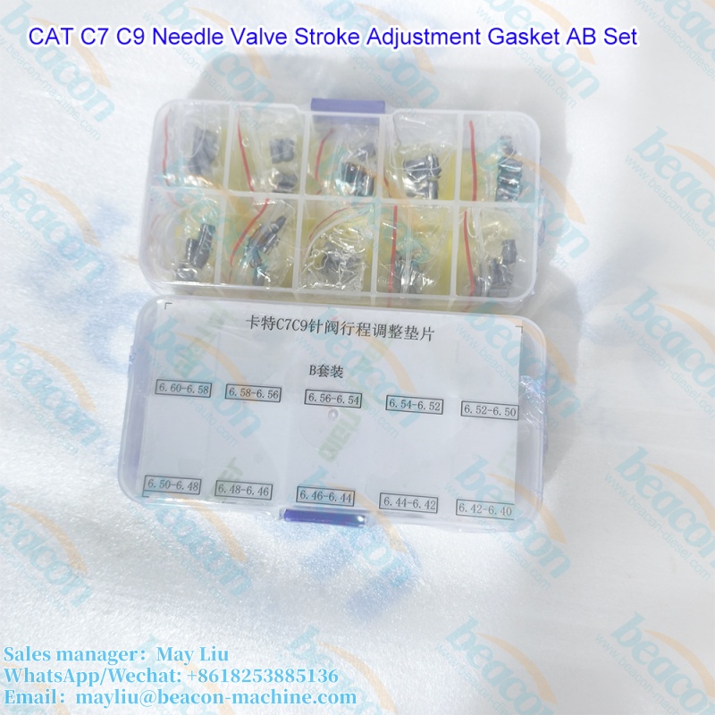 Injector nozzle valve lift adjustment shims for CAT C7 C9 C-9 injectors