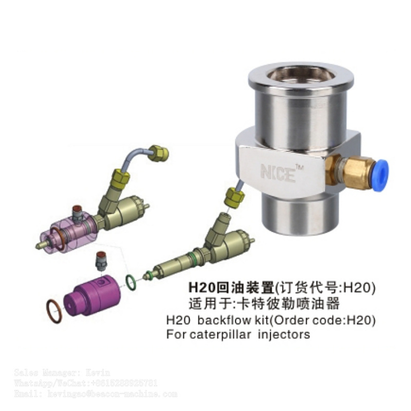 Denso G3 8730 German MAN Bosch Injector Holder Tool CAT Return Oil Device 320D Clamp