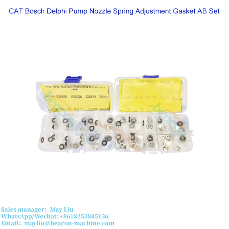 Adjustment shims for CAT 320 fuel injectors