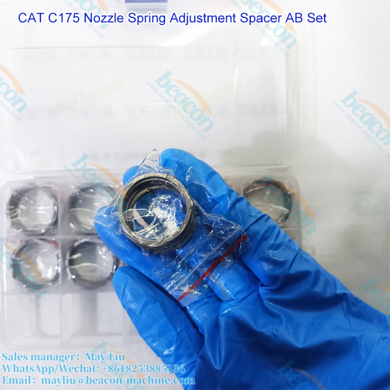 Fuel injector spring gasket and shim for CAT C175 injectors