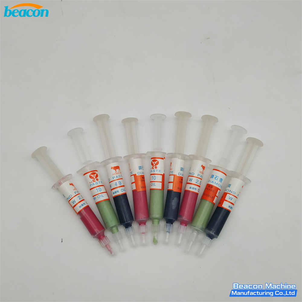 G14-8 polishing paste is used with a polishing machine