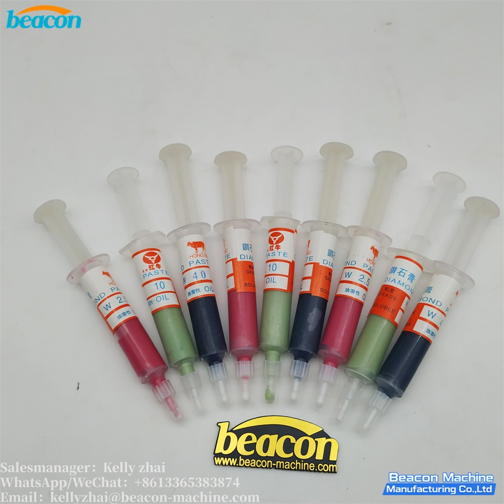 G14-8 polishing paste is used with a polishing machine