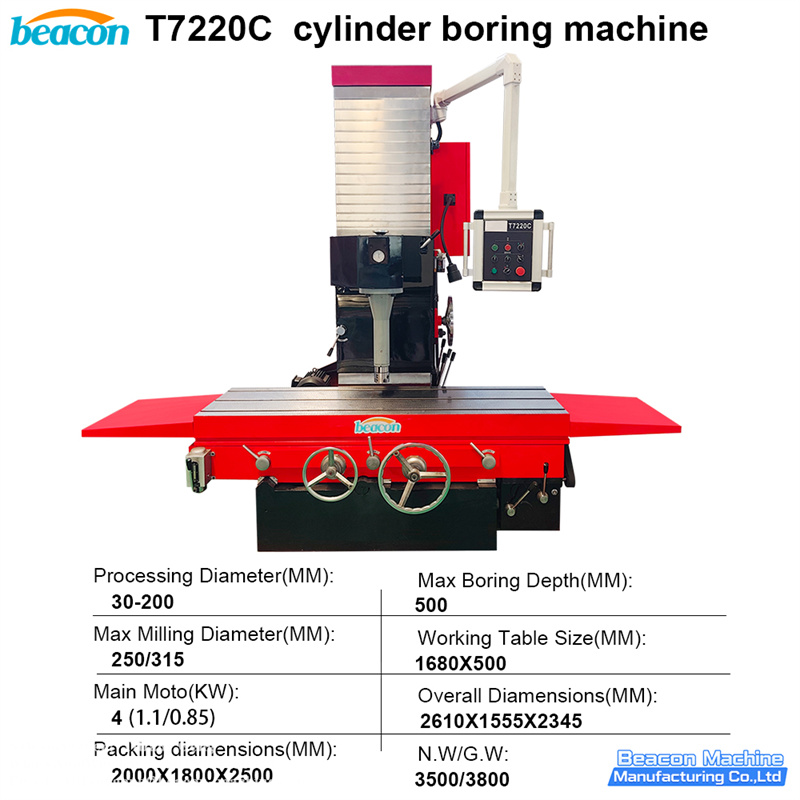 T7220C Vertical Cylinder Boring and Milling Machine for Engine Rebuilding and Cylinder Liner Repair