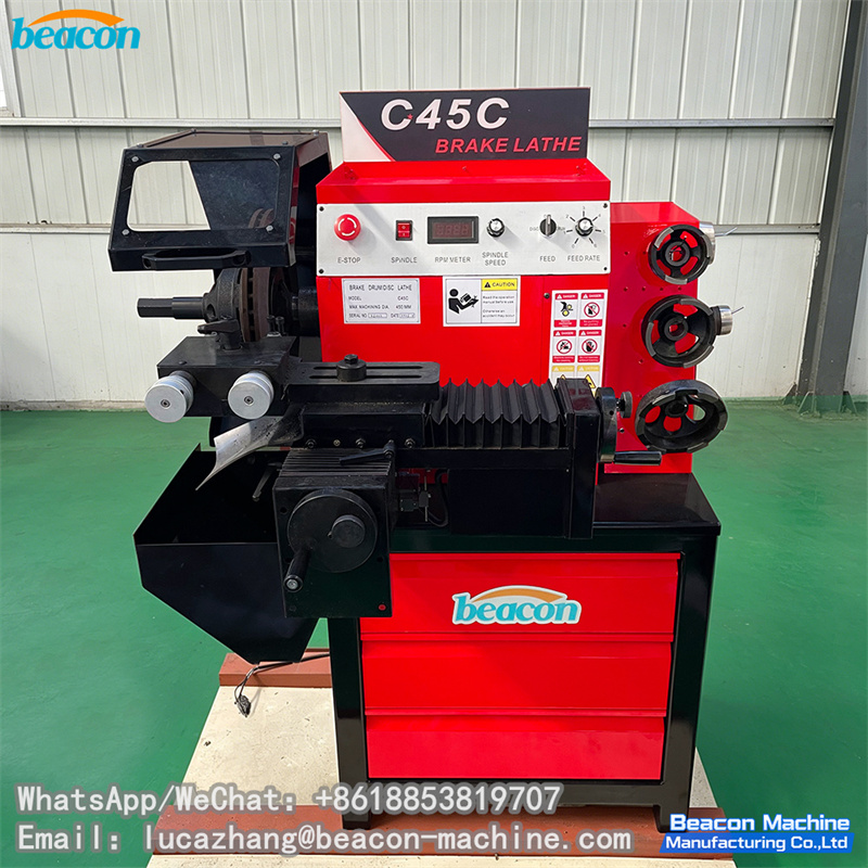 Beaocn C45C Brake Disk Lathe Dual-Sided Turning Machine for Small/Medium Vehicles Brake Disc & Drum