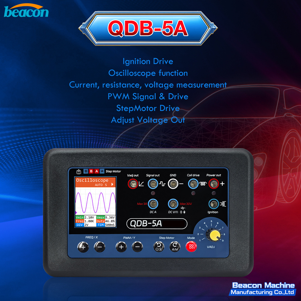 QDB-5A Multi-Functional Automobile Actuator Drive Detector with Oscilloscope PWM Signal Generator for Car Repair