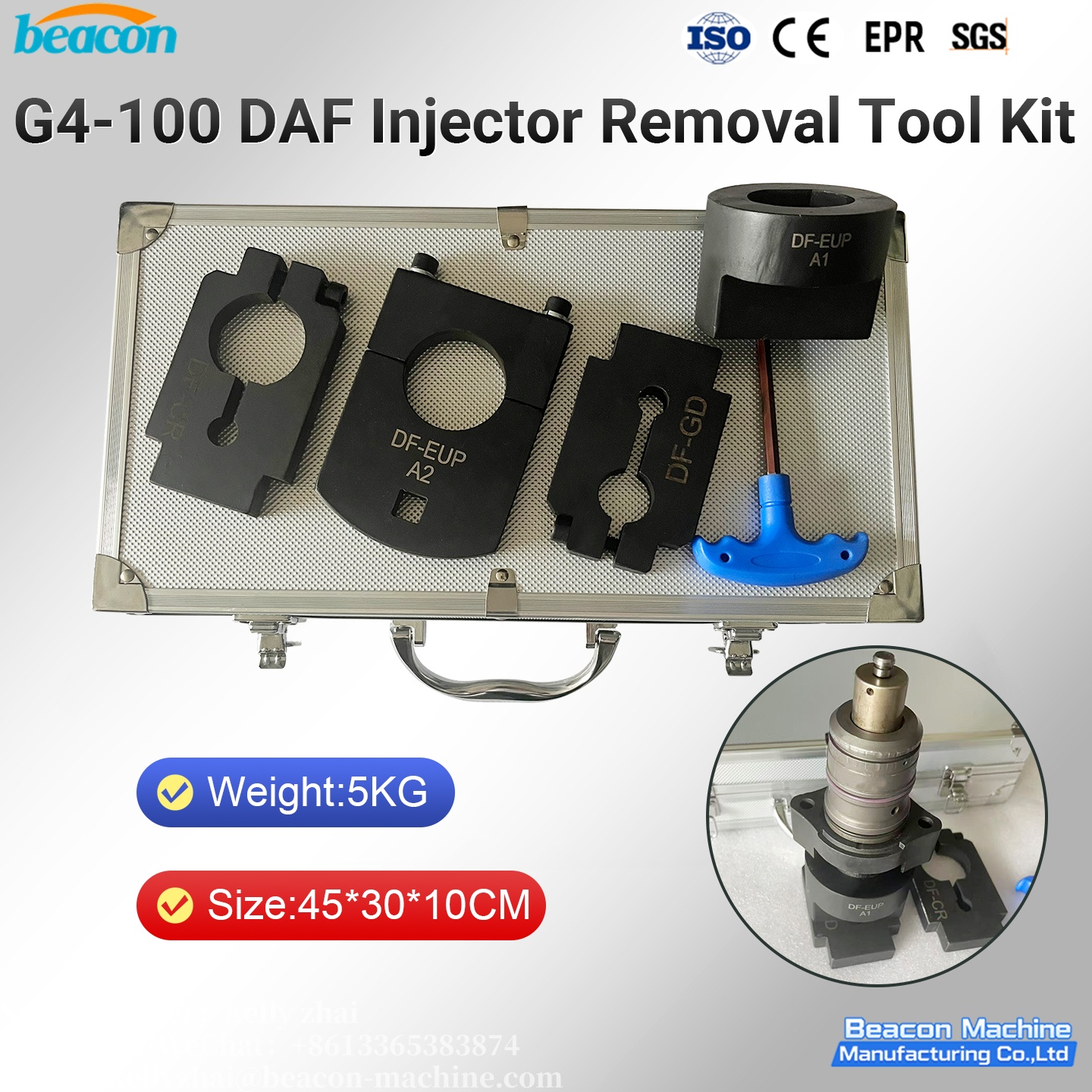 G4-100 DAF Injector Removal Tool Kit Common Rail Tools